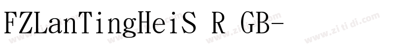 FZLanTingHeiS R GB字体转换